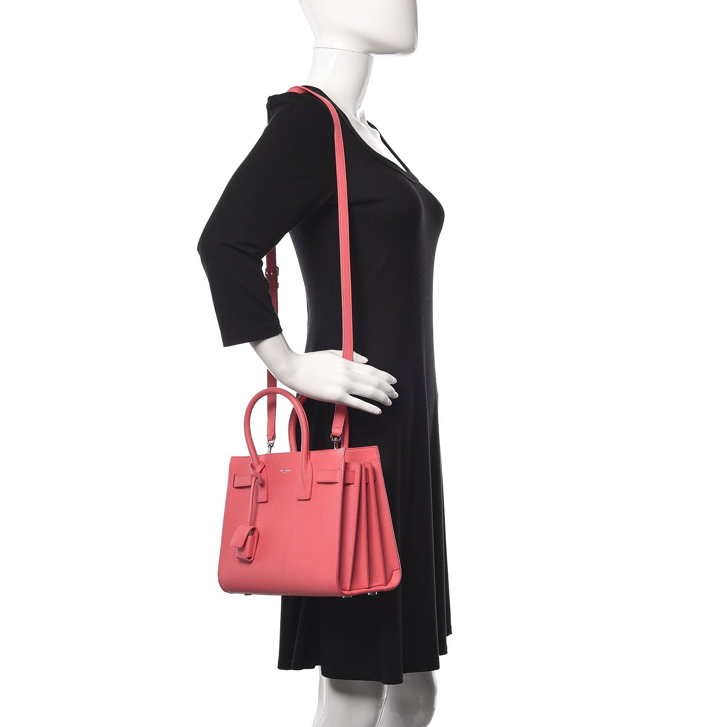 Saint Laurent Grained Calfskin Baby Sac De Jour Rose Clair 2 of 16