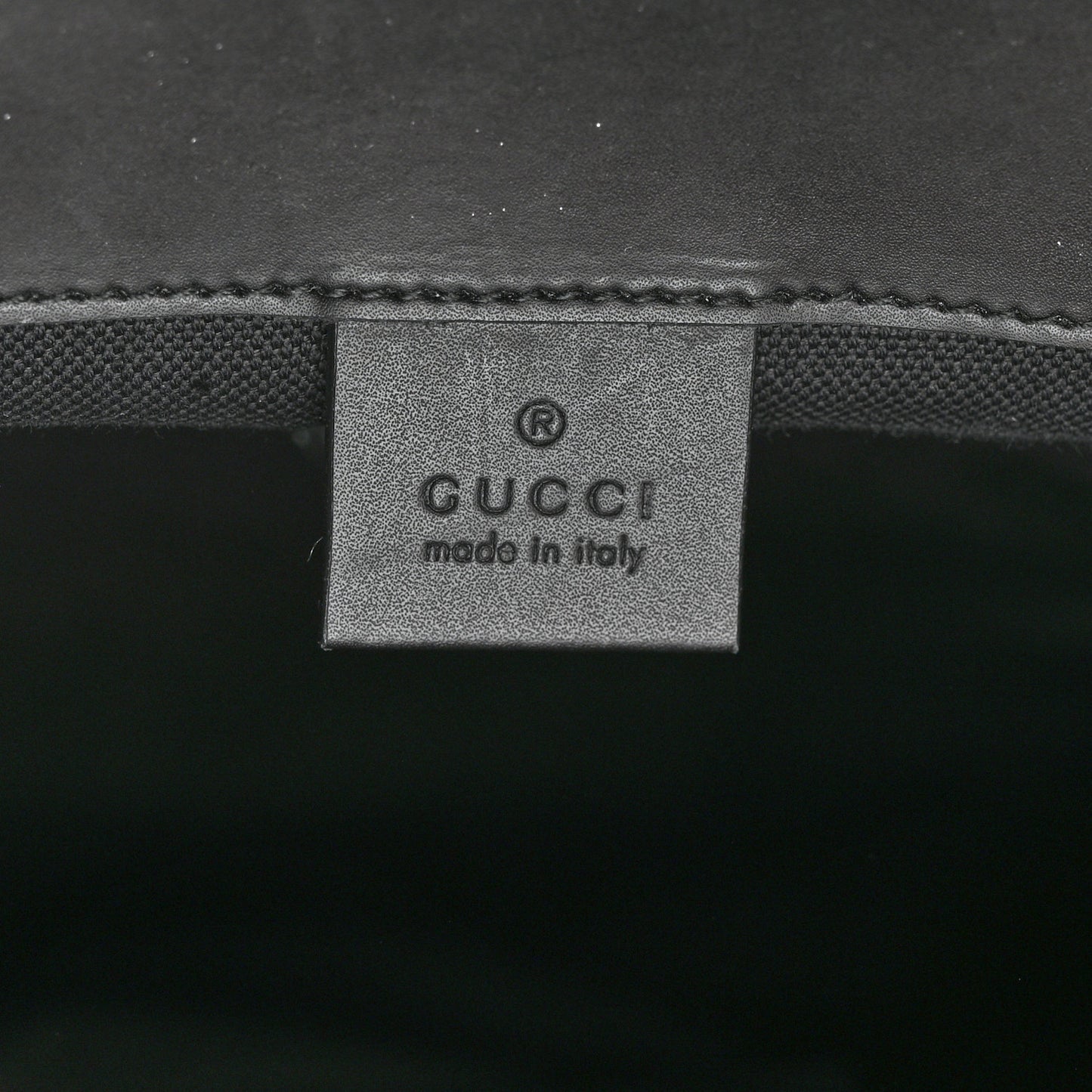Soft GG Supreme Monogram Appia Calfskin Web Double Buckle Backpack Black
