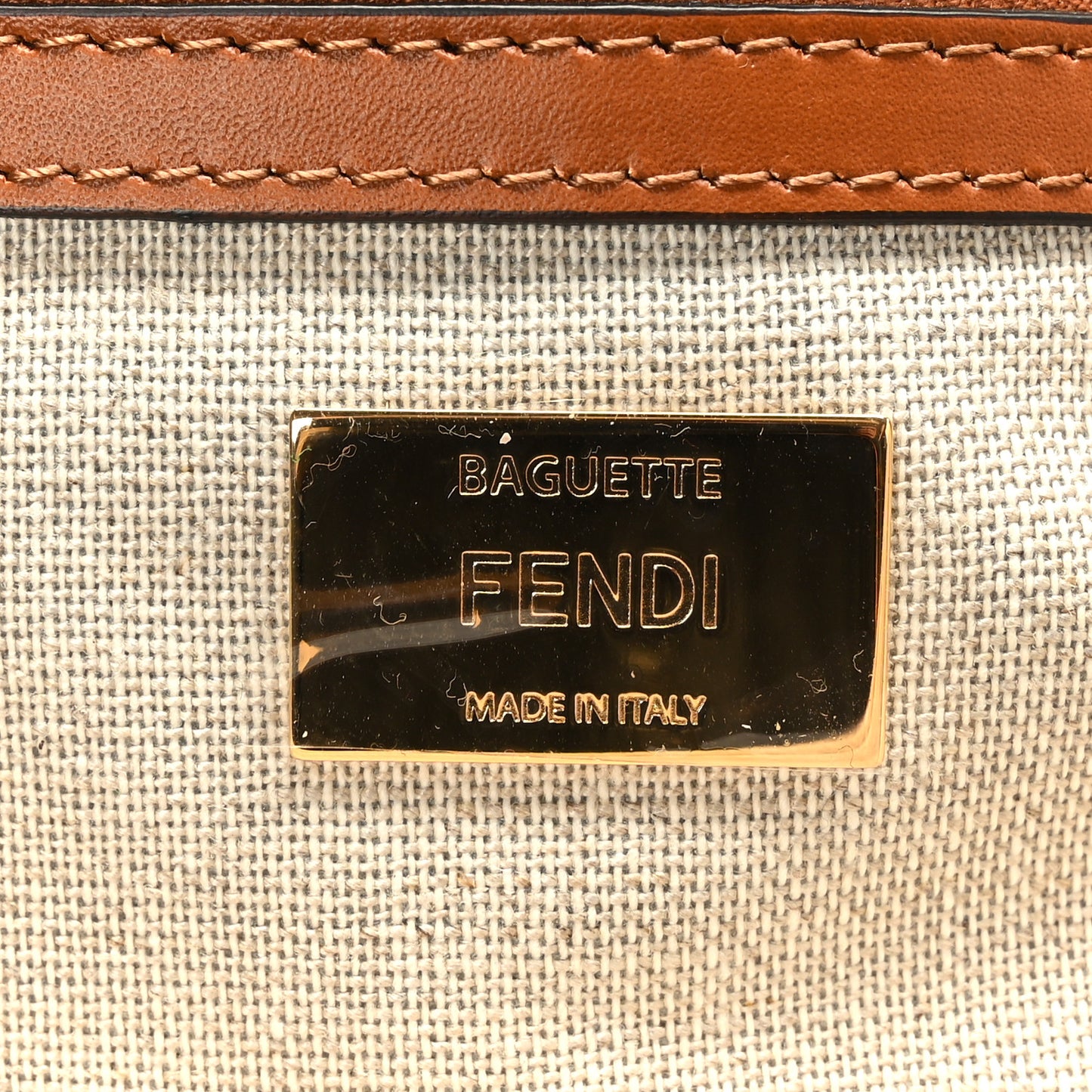Kuban Canvas Vitello King FF Embroidered Baguette Grezzo Multicolor