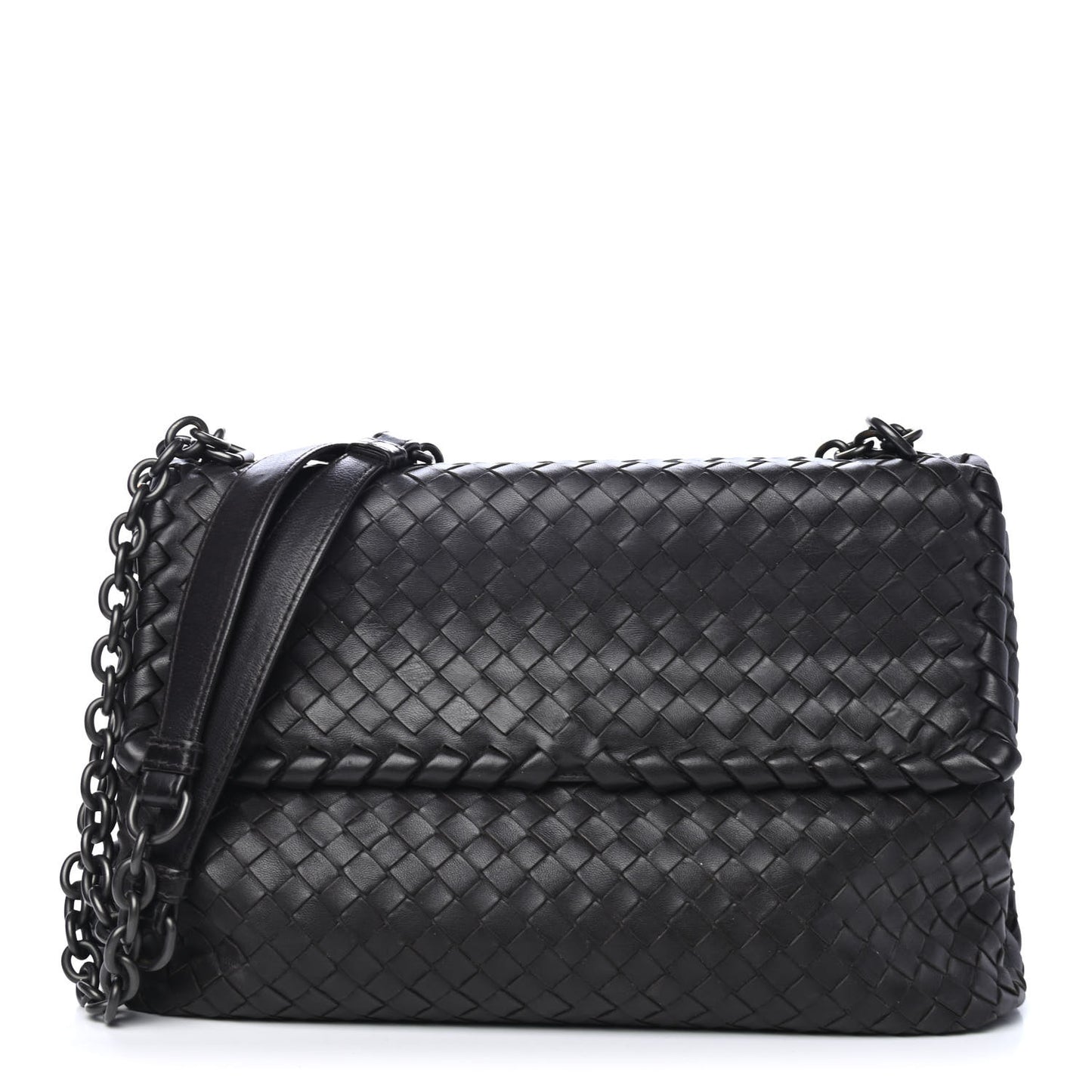 Nappa Intrecciato Large Olimpia Bag Ebano