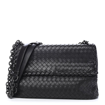 Bottega Veneta Nappa Intrecciato Large Olimpia Bag Ebano 1 of 4
