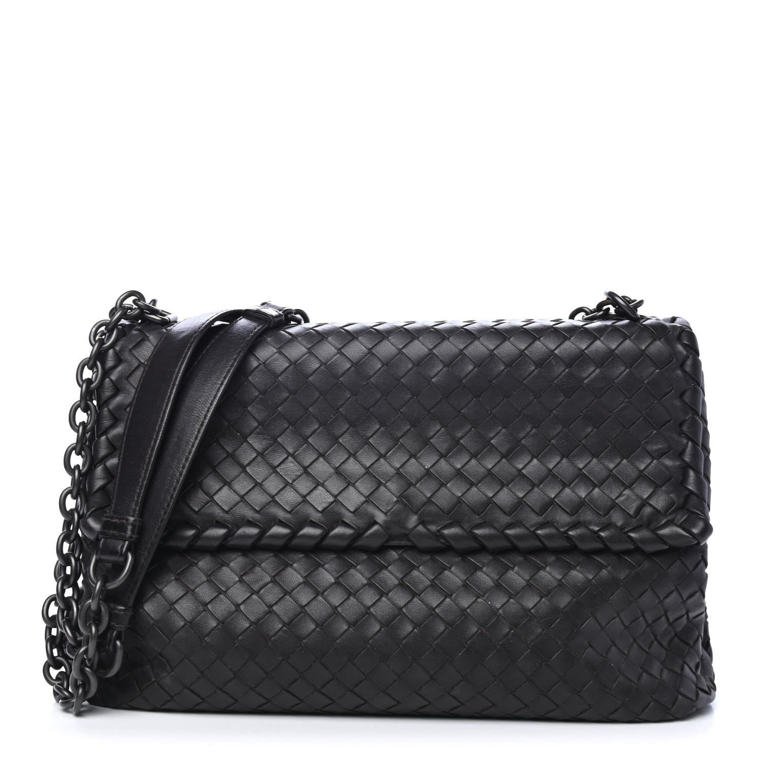 Bottega Veneta Nappa Intrecciato Large Olimpia Bag Ebano 1 of 4