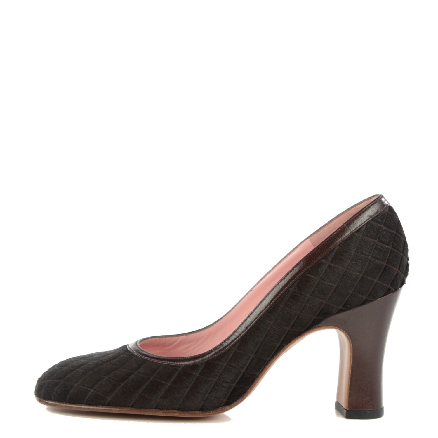 Chanel Ponyhair Quilted Pumps 38 Brown 1 of 7