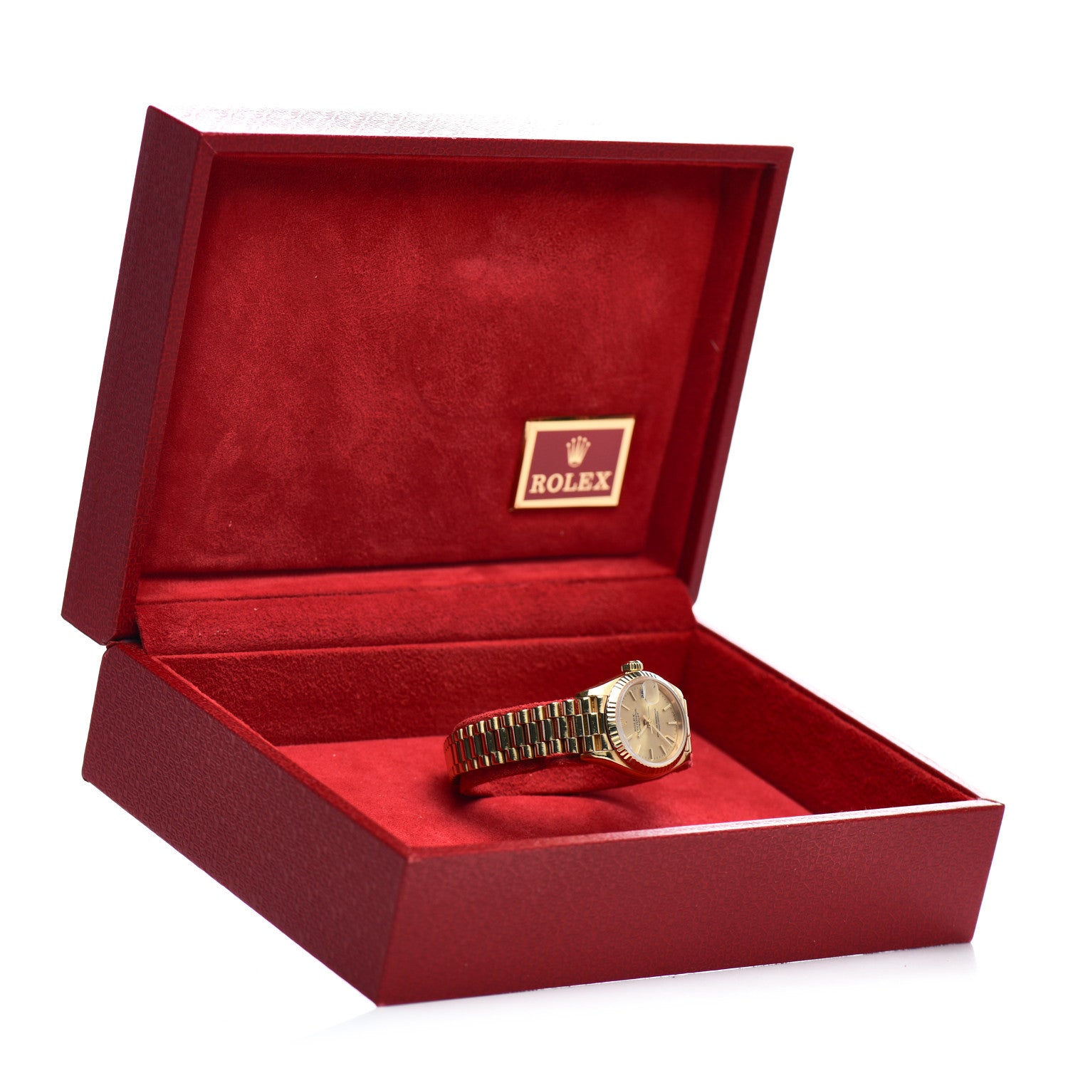 Rolex 18K Yellow Gold 26mm Oyster Perpetual Datejust President Watch Champagne 69178 5 of 5