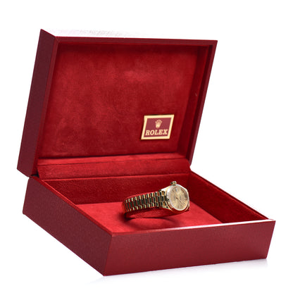 Rolex 18K Yellow Gold 26mm Oyster Perpetual Datejust President Watch Champagne 69178 5 of 5