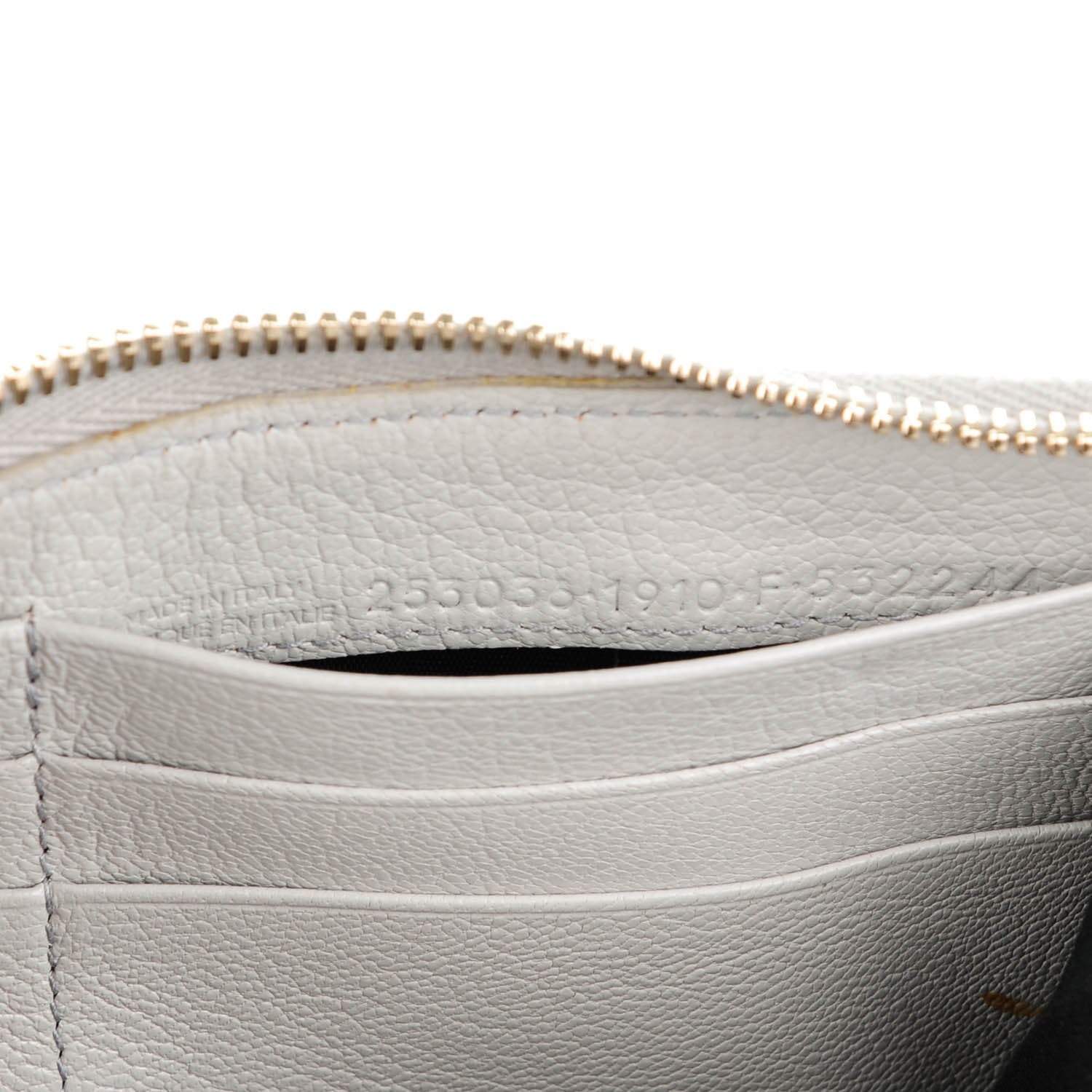 Balenciaga Chevre Metallic Edge Zip Around Wallet Gris Perle 7 of 7