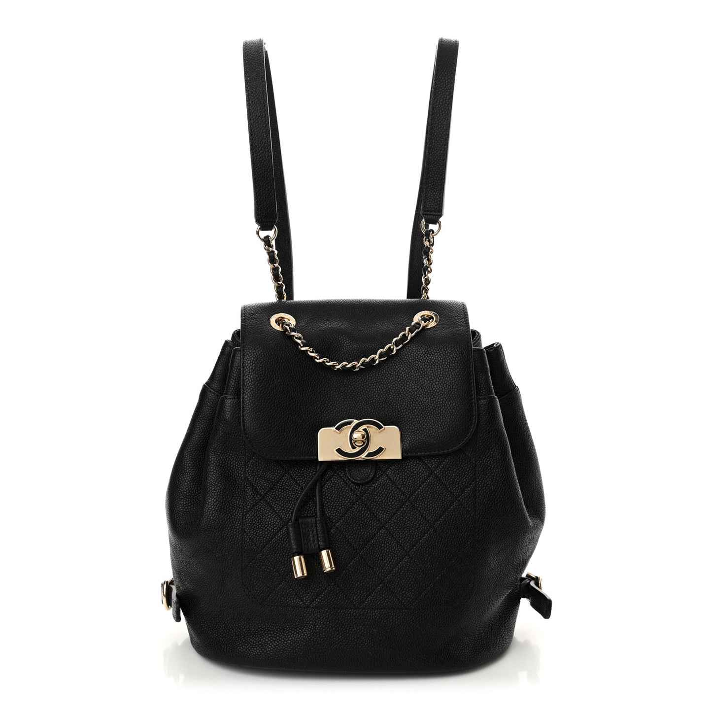 Caviar Quilted Backpack Black