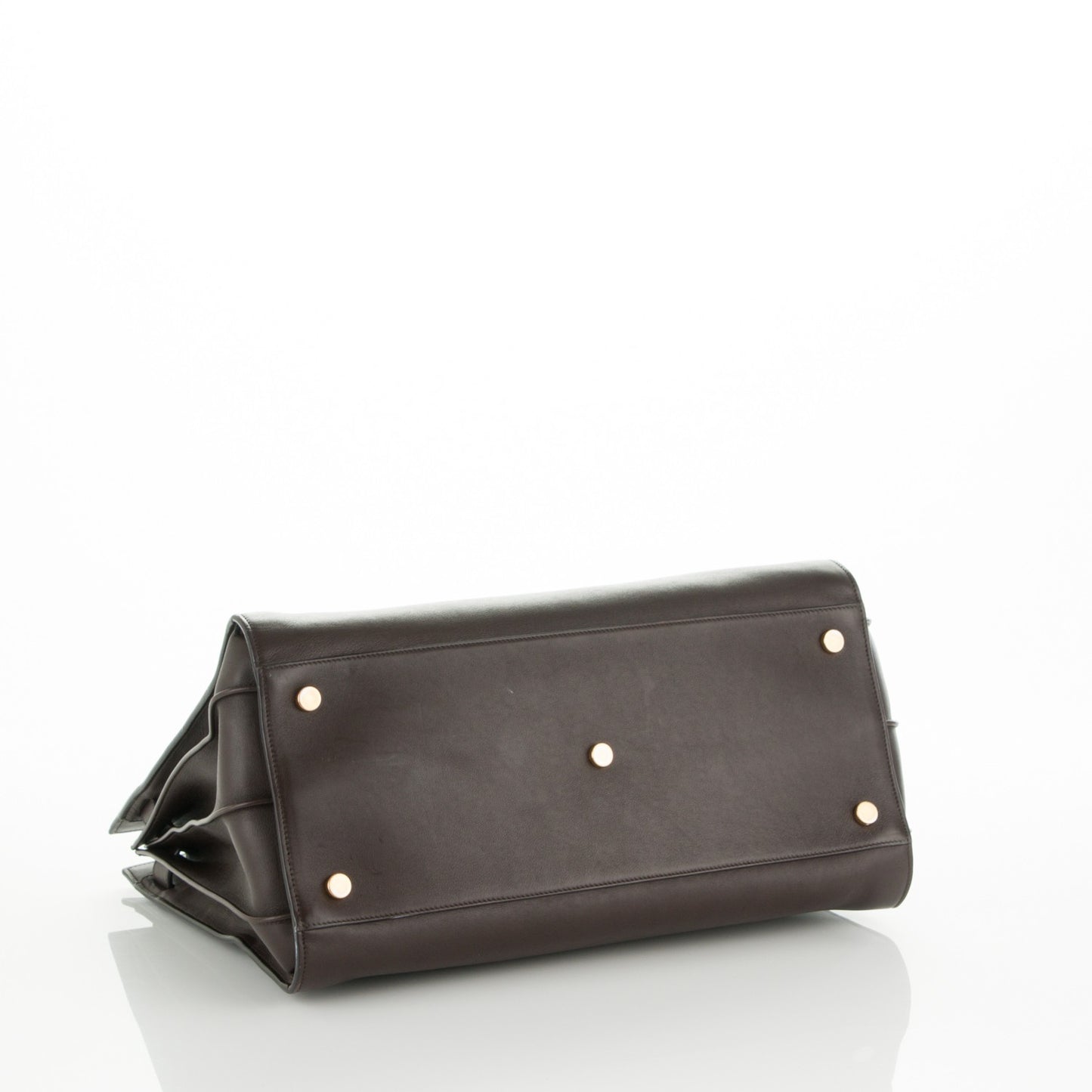 Calfskin Large Sac De Jour Carryall Dark Brown