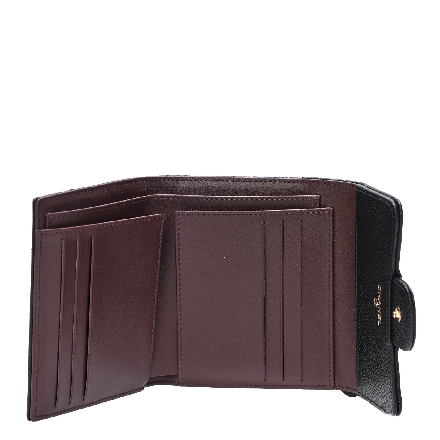 Chanel Caviar Quilted Compact Flap Wallet Black 5 of 11