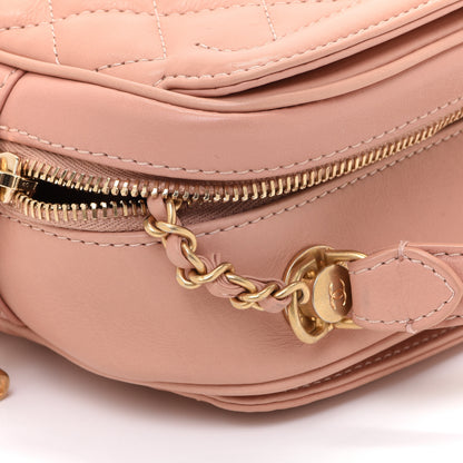 Chanel Calfskin Quilted CC Small Vanity Case Dark Beige 10 of 11