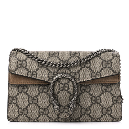 Gucci GG Supreme Monogram Super Mini Dionysus Shoulder Bag Taupe 1 of 9
