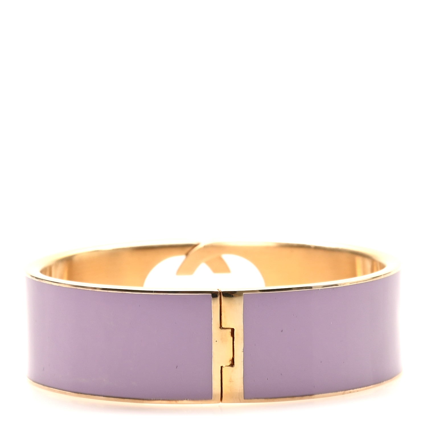 Gucci Enamel Interlocking G Cuff Bracelet Lilac 3 of 5