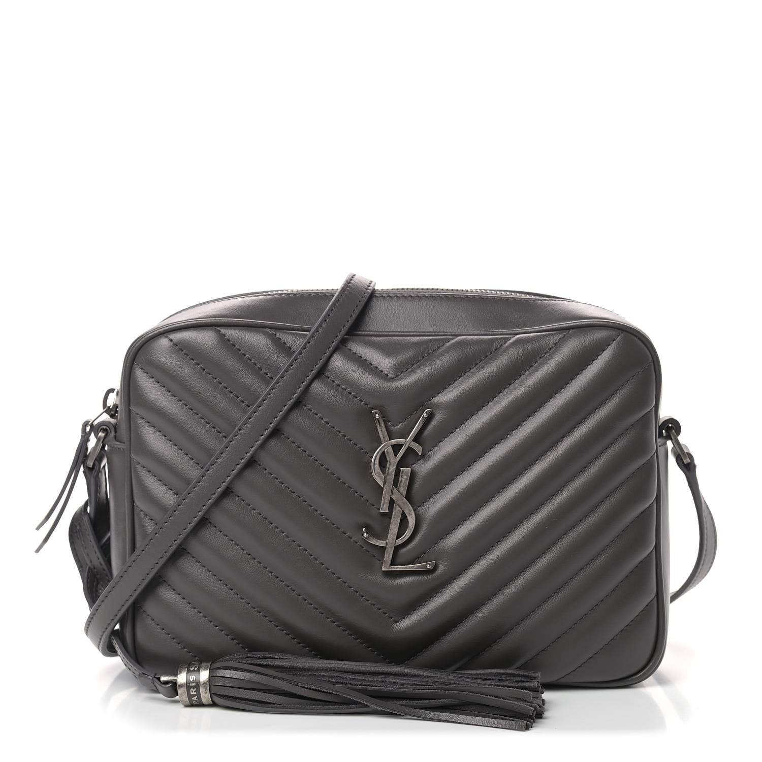 Saint Laurent Calfskin Matelasse Monogram Lou Camera Bag Asphalt 1 of 9