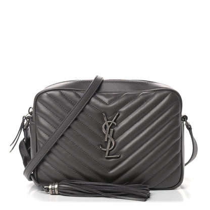 Saint Laurent Calfskin Matelasse Monogram Lou Camera Bag Asphalt 1 of 9