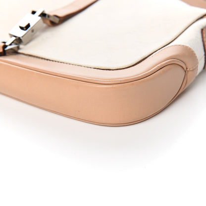 Gucci Monogram Small Jackie O Hobo White Brown 10 of 13