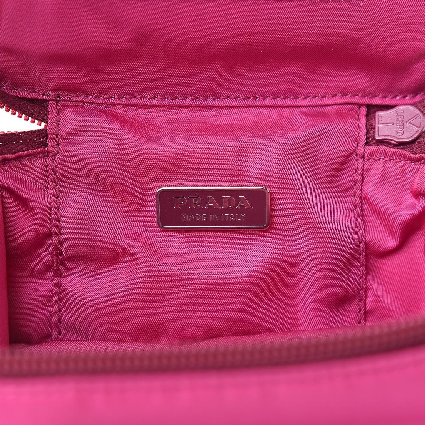 Nylon Vela Cosmetic Case Dark Pink
