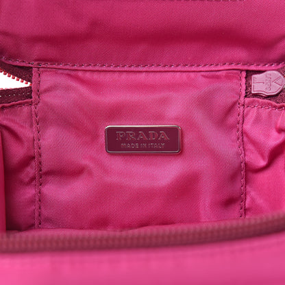 Prada Nylon Vela Cosmetic Case Dark Pink 6 of 10