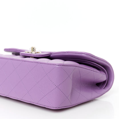 Chanel Caviar Quilted Small Double Flap Purple 11 of 12