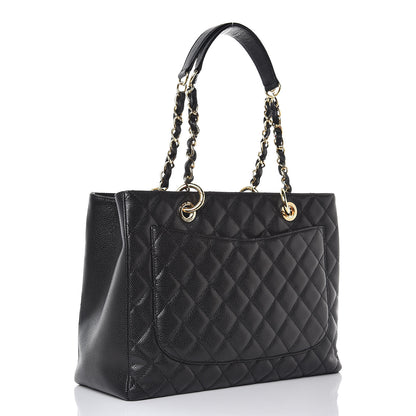Chanel Caviar Quilted Grand Shopping Tote GST Black 3 of 13