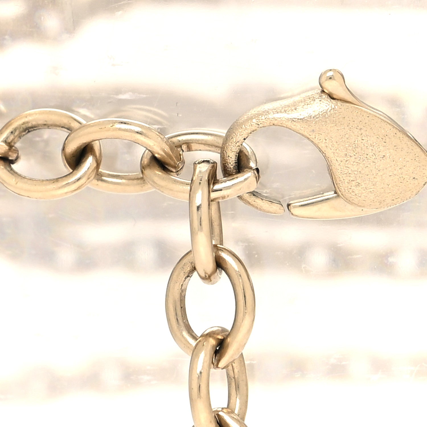 Chanel Metal Multistrand Chain CC Bracelet Gold 4 of 5