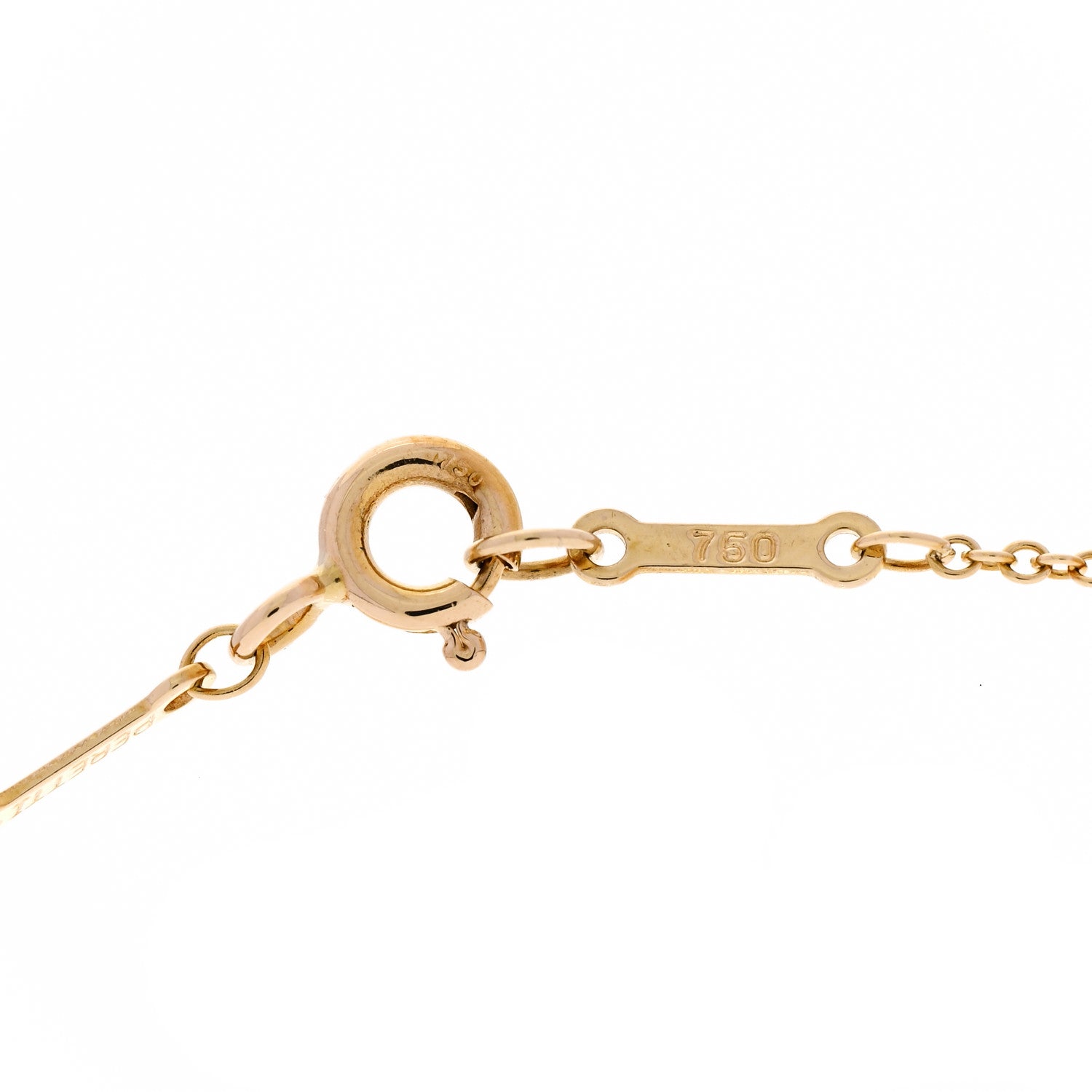 Tiffany 18K Yellow Gold Diamond .45ct Elsa Peretti Diamonds by the Yard Pendant Necklace 6 of 8