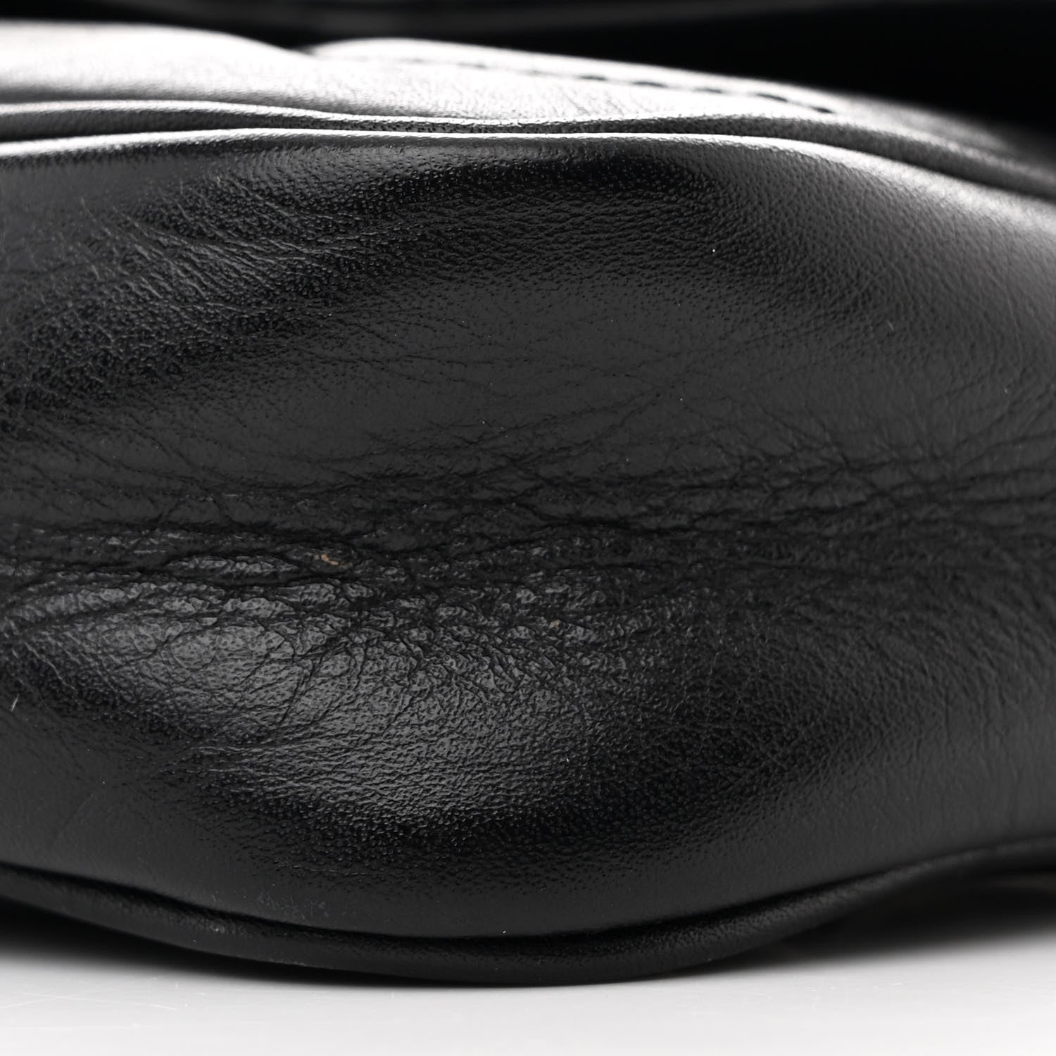 Gucci Calfskin Matelasse Super Mini GG Marmont Shoulder Bag Black 10 of 11