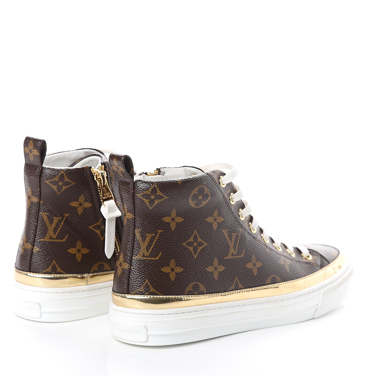 Louis Vuitton Patent Monogram Stellar Sneaker Boots 38 Gold 4 of 7