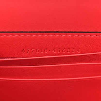 Gucci GG Supreme Monogram Moon Calfskin Love Valentines Day Padlock Case Beige Ebony New Geranium 7 of 10