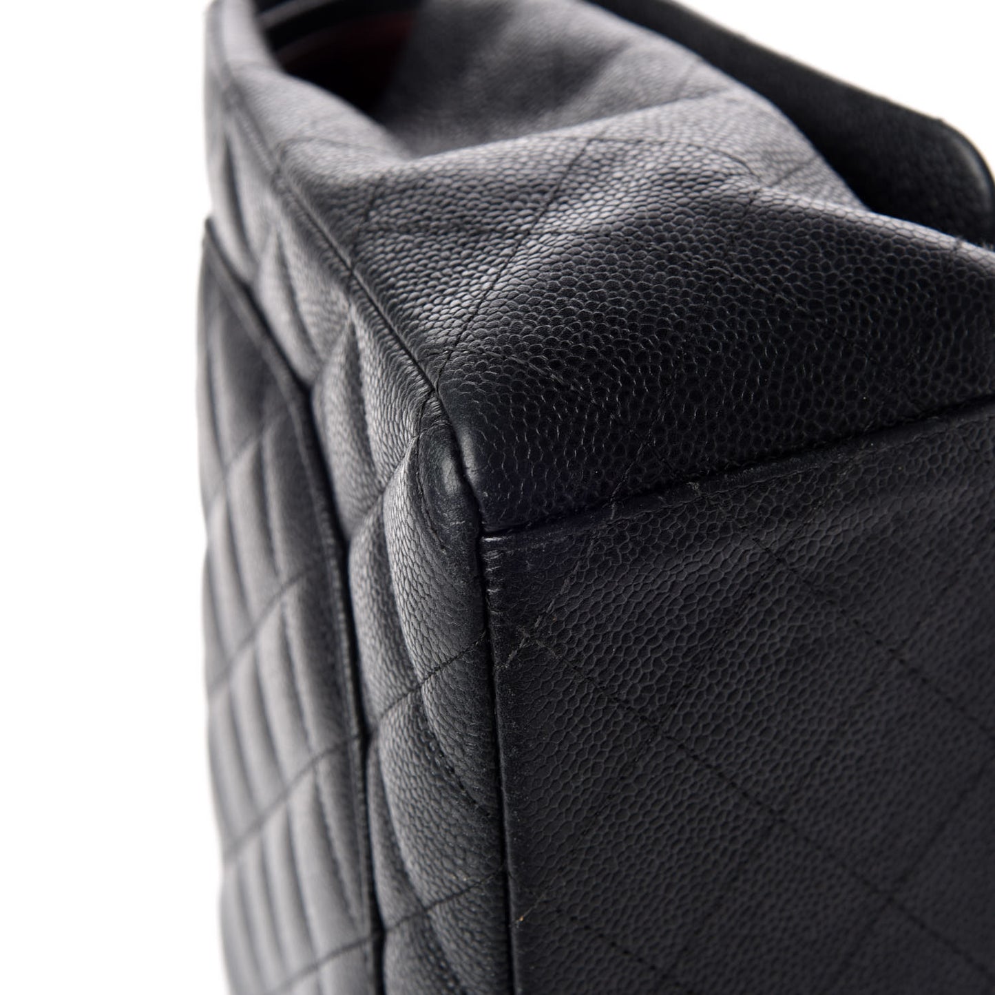 Caviar Quilted Maxi Double Flap Black