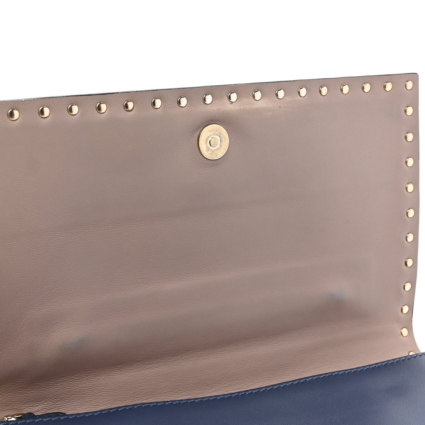 Nappa Rockstud Wristlet Clutch Indigo