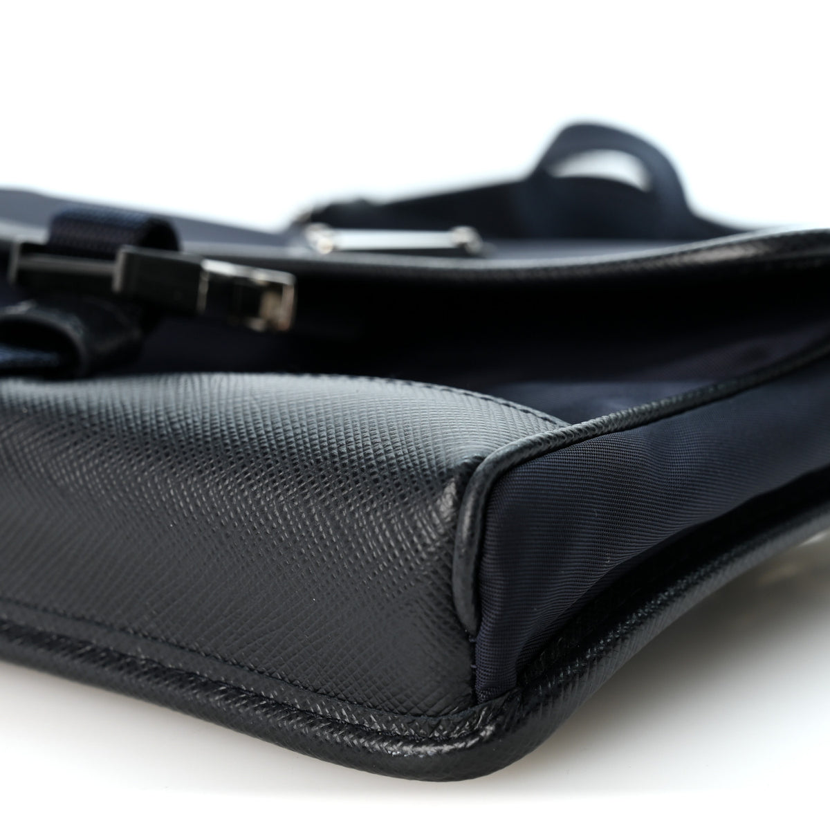 Re-Nylon Saffiano Smartphone Case Crossbody Navy