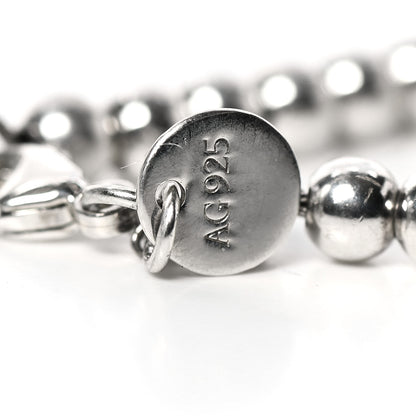 Tiffany Sterling Silver 4mm Bow Bead Bracelet 5 of 5