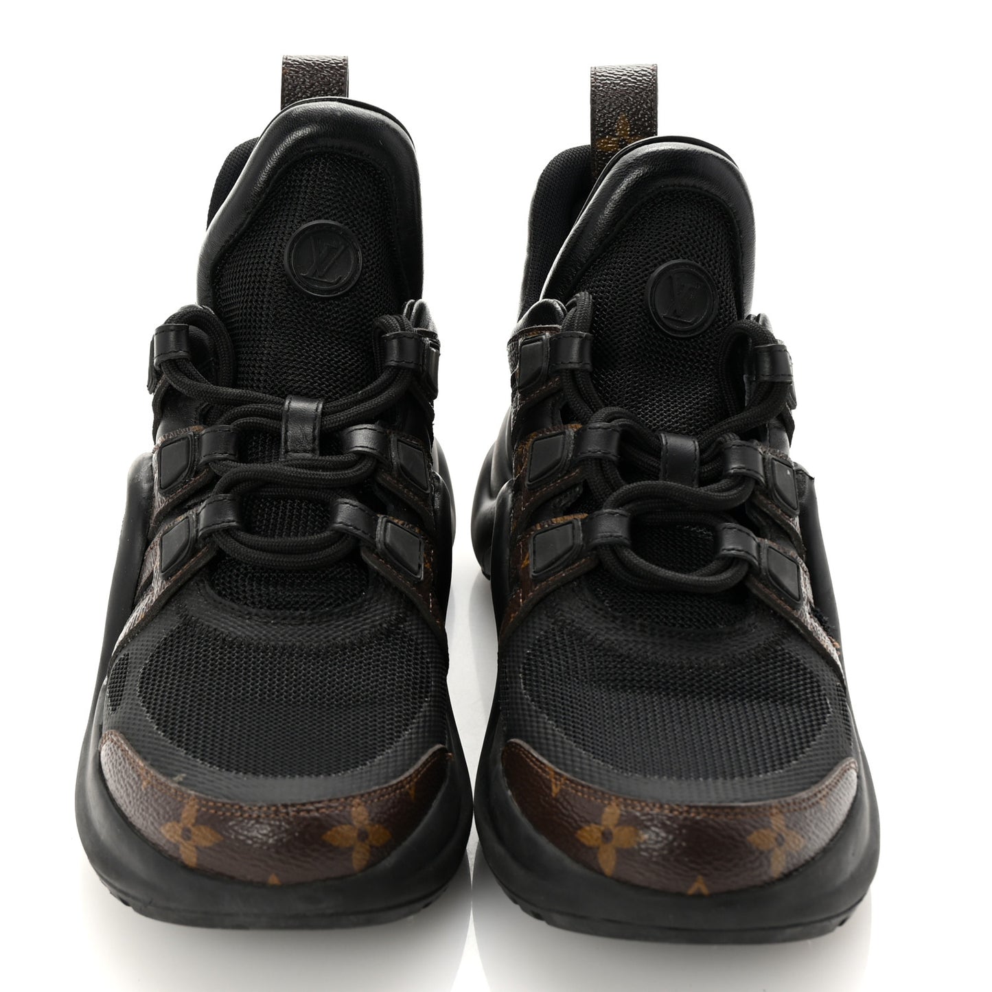 Calfskin Patent Monogram LV Archlight Sneakers 38 Black