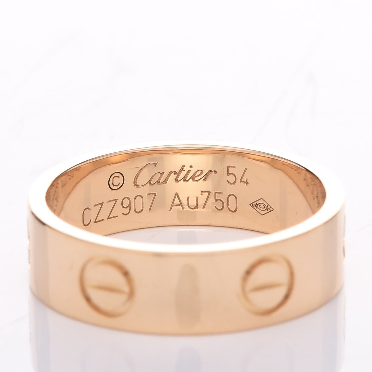 18K Yellow Gold 5.5mm LOVE Ring 54 6.75
