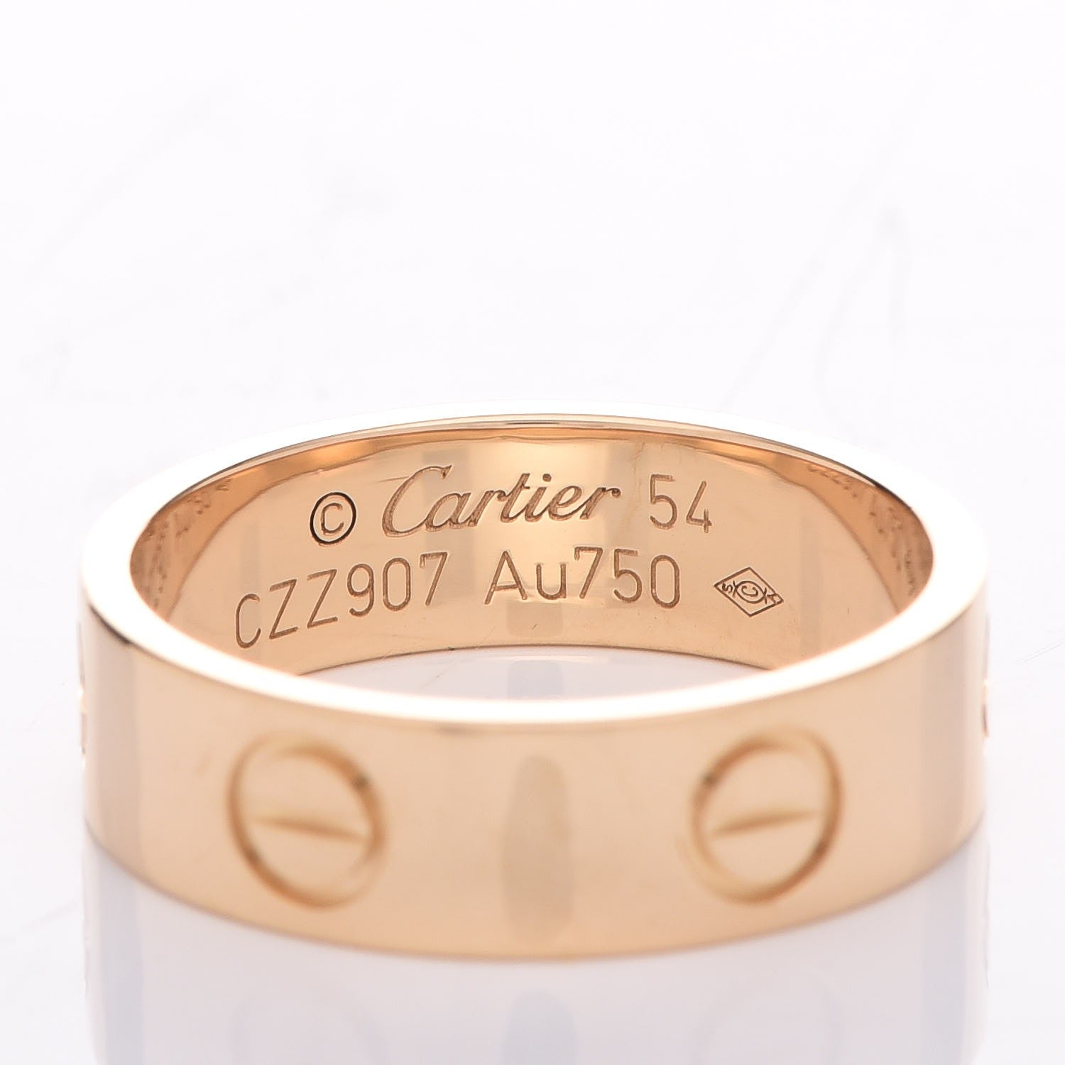 Cartier 18K Yellow Gold 5.5mm LOVE Ring 54 6.75 4 of 5