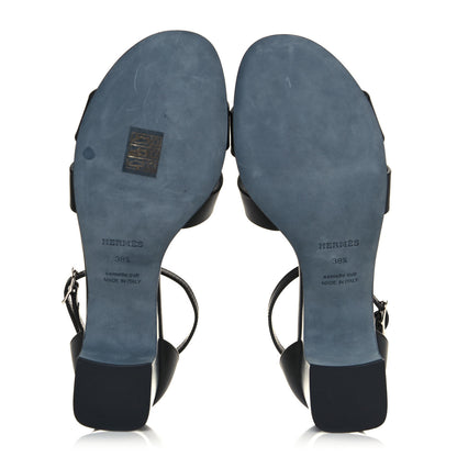 Hermes Calfskin Encens 50 Sandals 38.5 Black 5 of 7