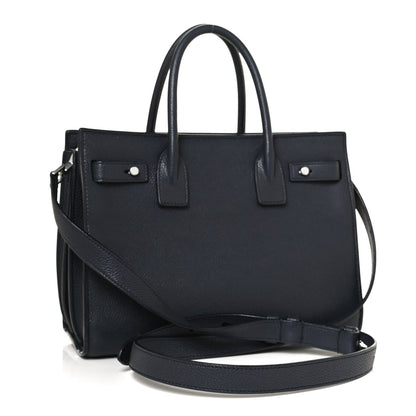 Saint Laurent Grained Calfskin Baby Supple Sac De Jour Navy 2 of 12