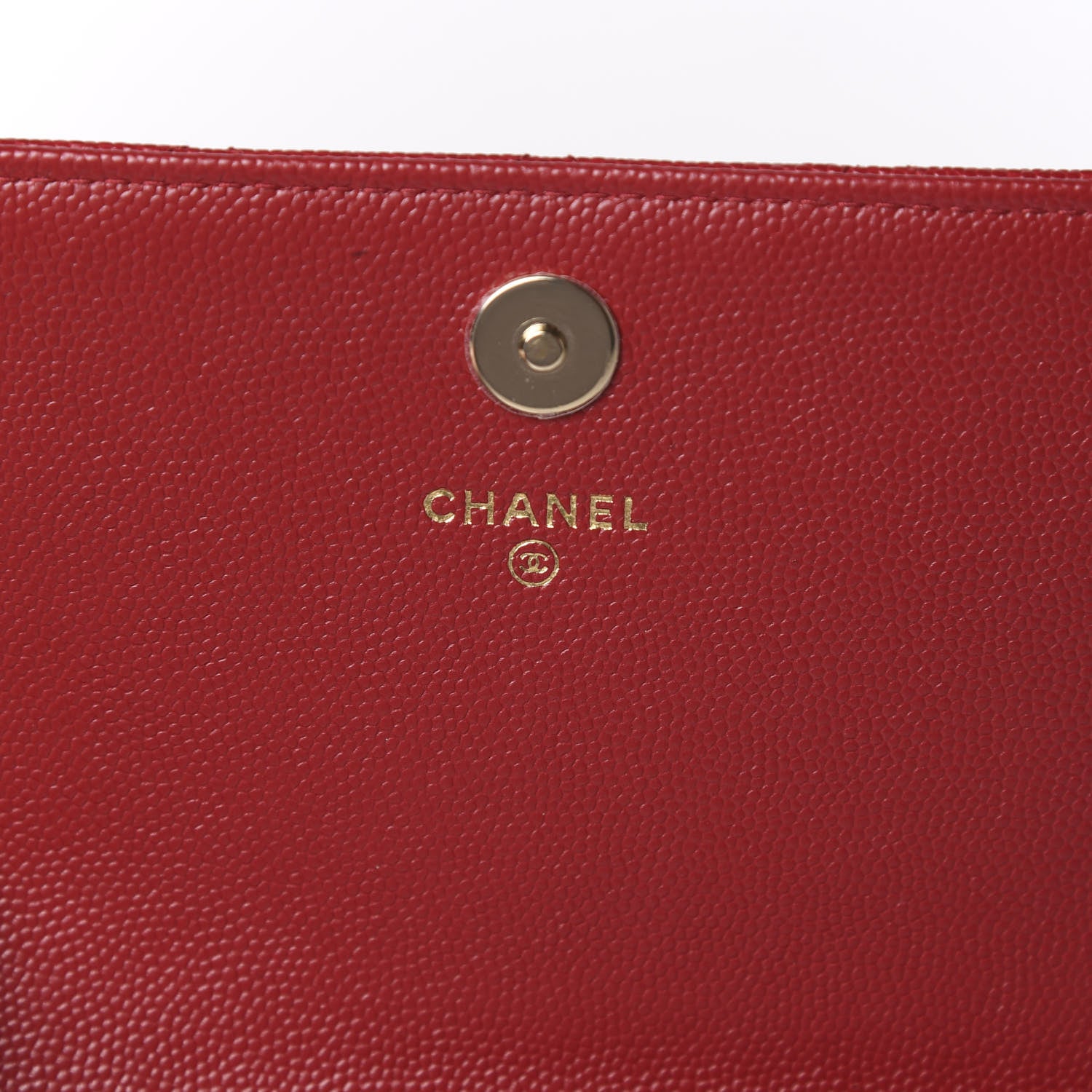 Chanel Caviar Quilted Square Wallet On Chain WOC Dark Red 5 of 11