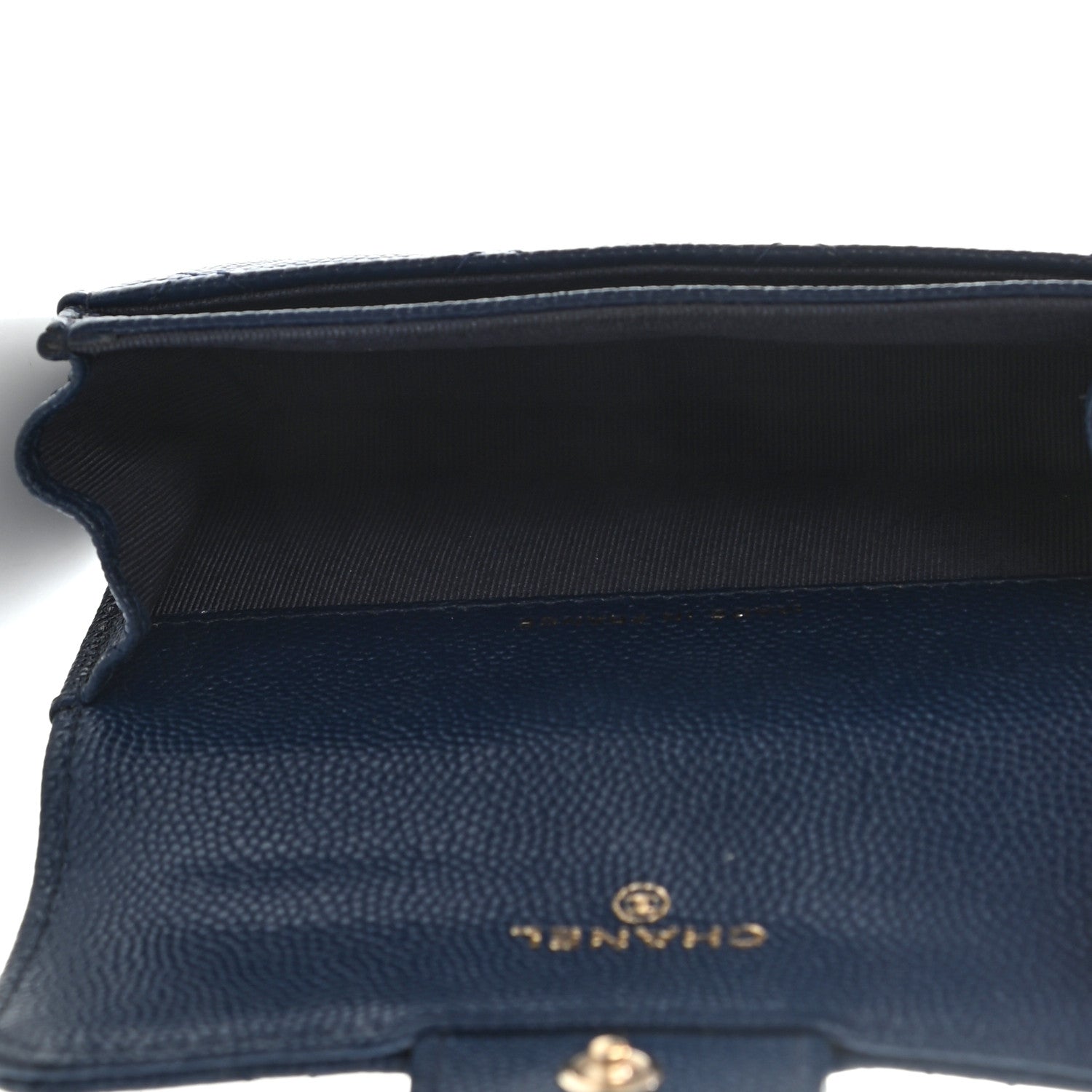 Chanel Caviar Quilted Flap Card Holder Navy Blue 5 of 12