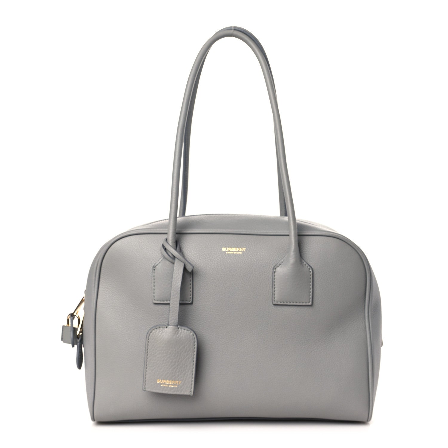 Burberry Soft Grain Calfskin Half Cube Bag Bright Cloud Grey 1 of 8