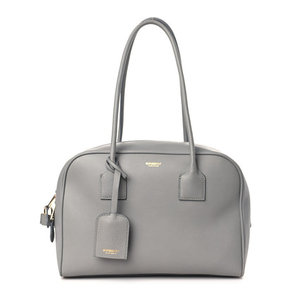 Burberry Soft Grain Calfskin Half Cube Bag Bright Cloud Grey 1 of 8