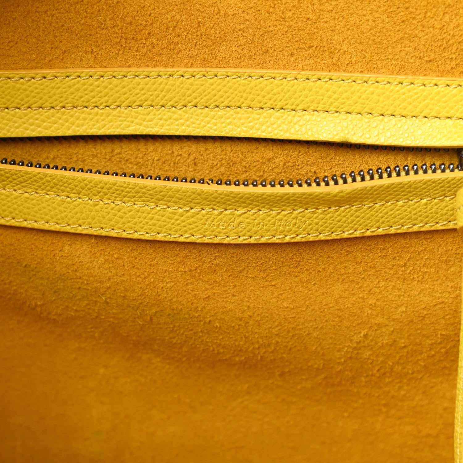 Celine Grained Calfskin Medium Phantom Luggage Yellow 7 of 18