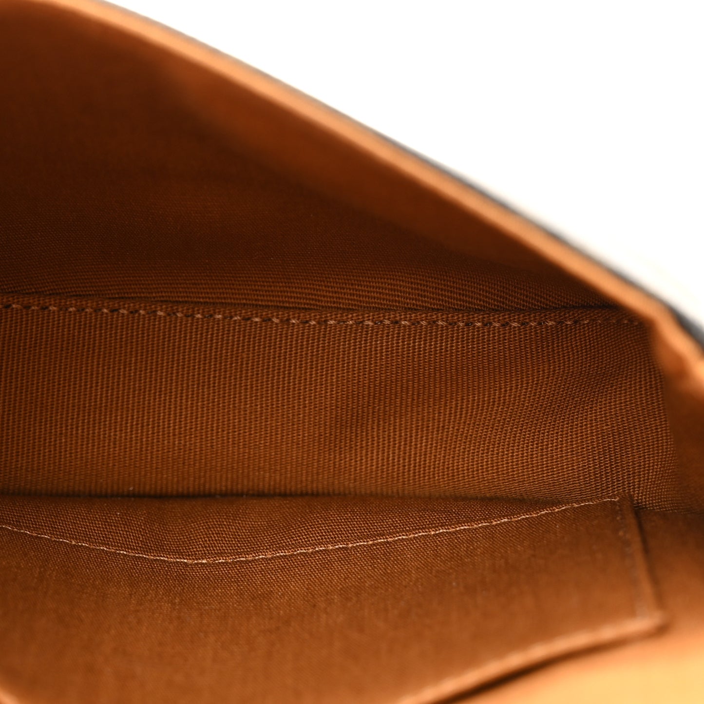 Canvas Calfskin Triomphe Mini Besace Tan