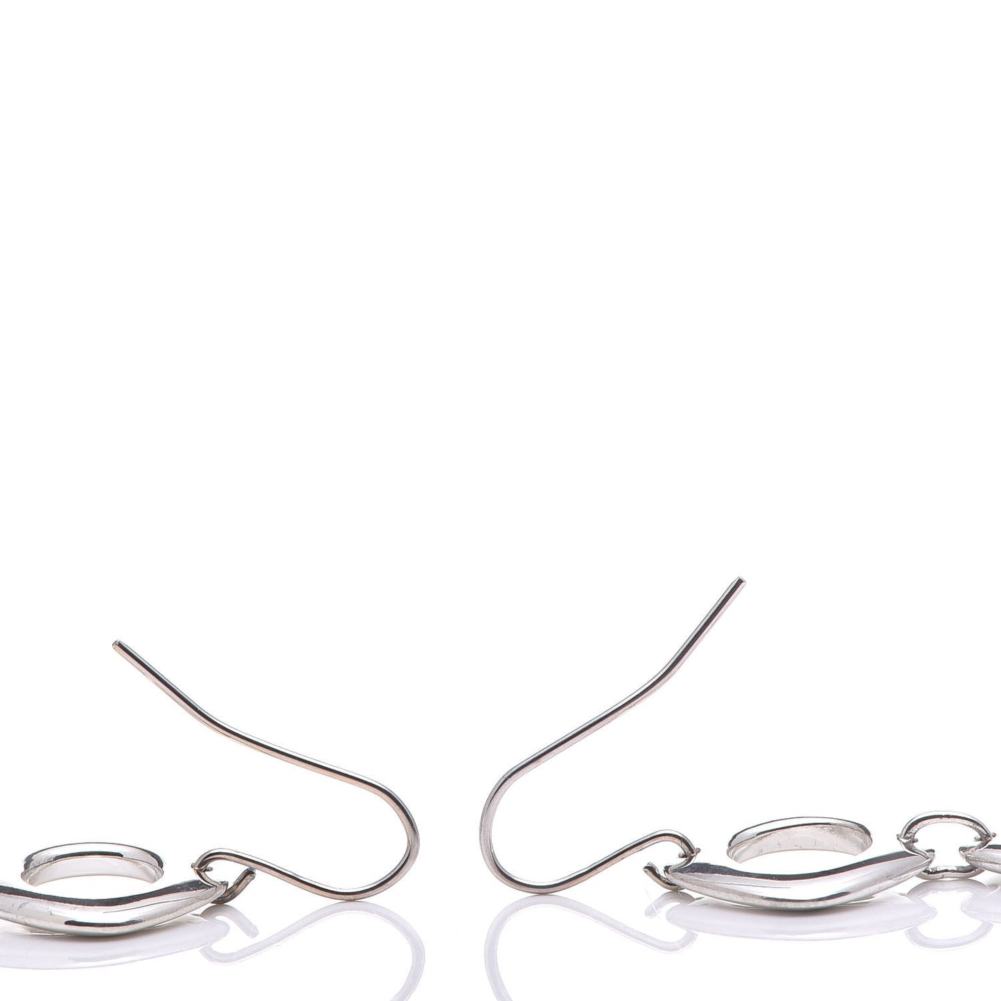 Sterling Silver Cushion Square Link Drop Earrings