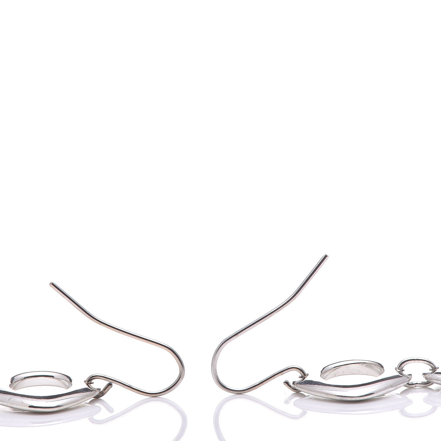 Tiffany Sterling Silver Cushion Square Link Drop Earrings 4 of 5
