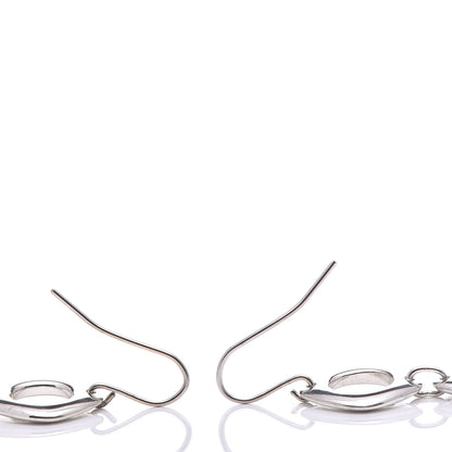 Tiffany Sterling Silver Cushion Square Link Drop Earrings 4 of 5