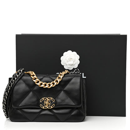 Chanel Lambskin Quilted Medium Chanel 19 Flap Black 9 of 9