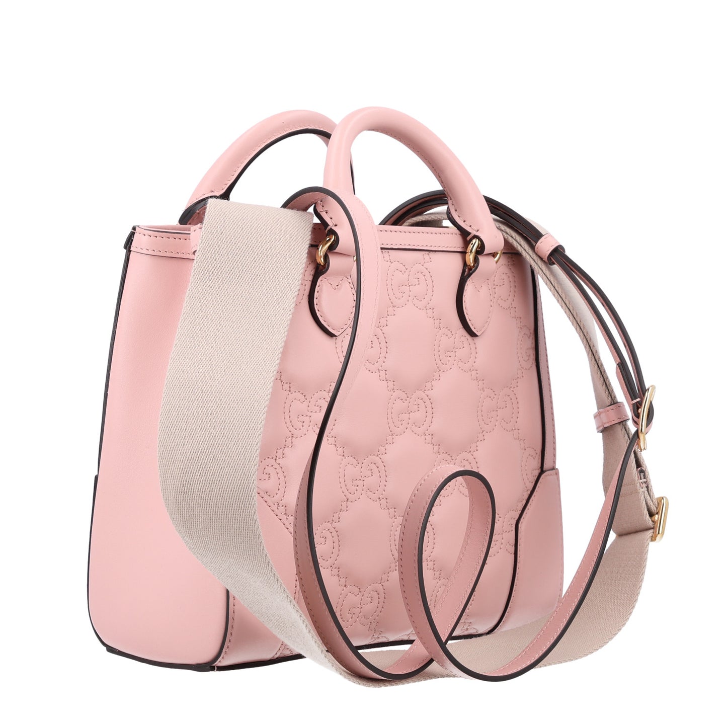 Calfskin GG Matelasse Mini Top Handle Bag Perfect Pink