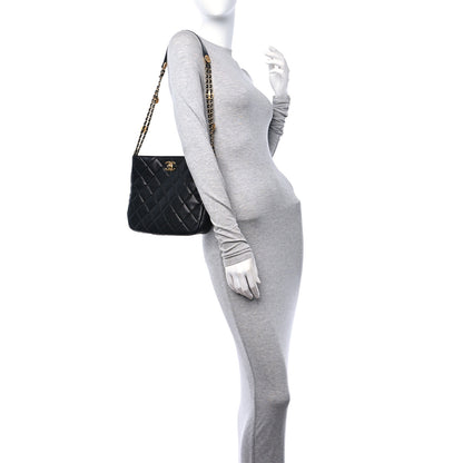 Chanel Caviar Quilted Twist Your Buttons Hobo Black 2 of 10