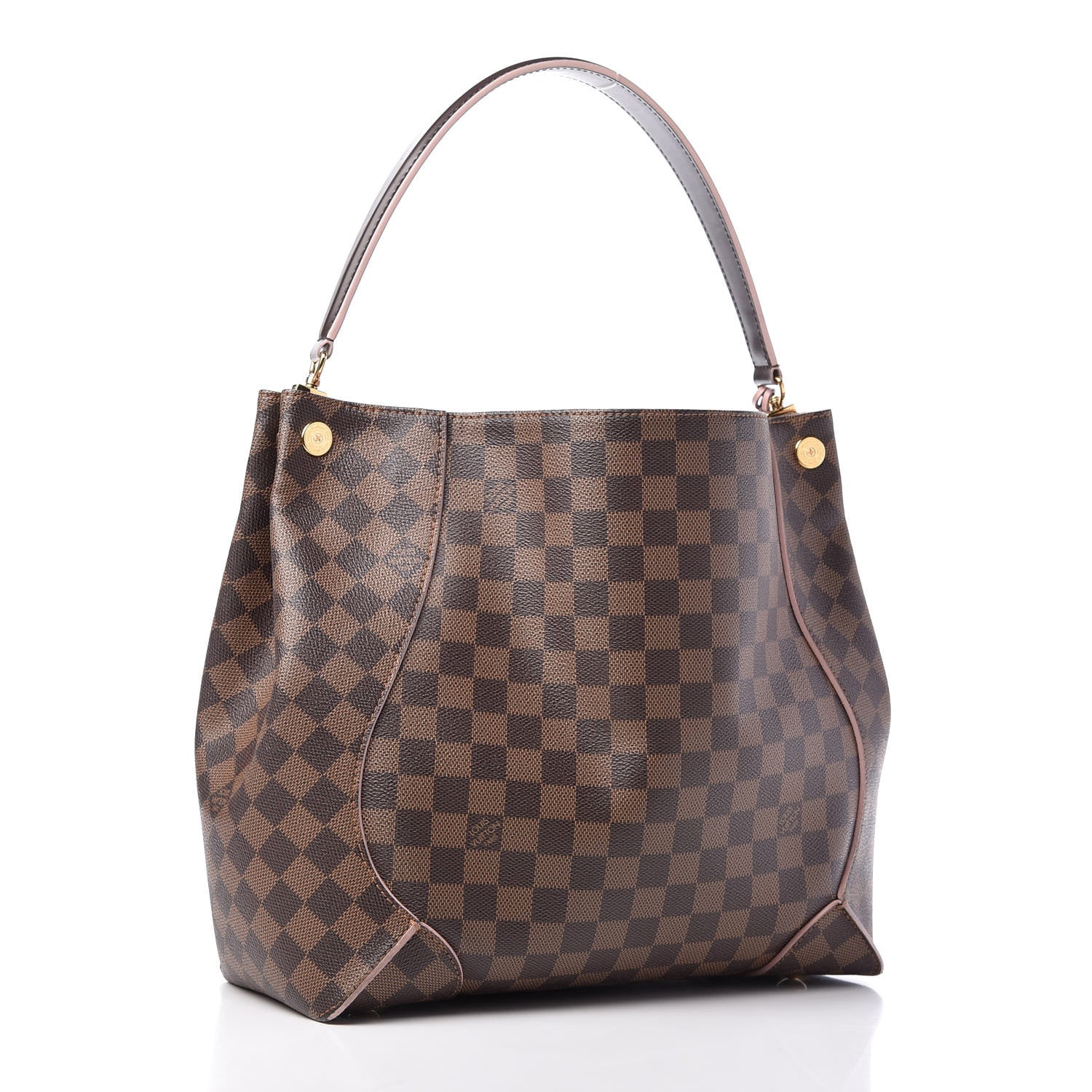 Louis Vuitton Damier Ebene Caissa Hobo Rose Ballerine 3 of 10